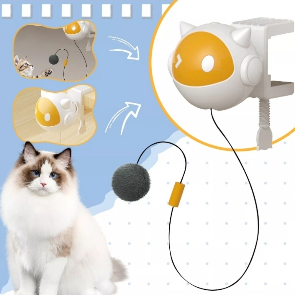 ☆Elevating Cats Rope Toy Bouncing for Cats Exercise Indoor Felines Teaser Toy☆